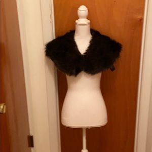 Faux fur shrug